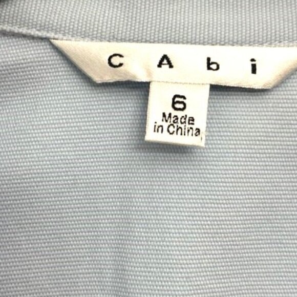 Cabi Jacket Women's Sz 6 Lt Blue Buttons Casual Cotton Spandex - Picture 2 of 5